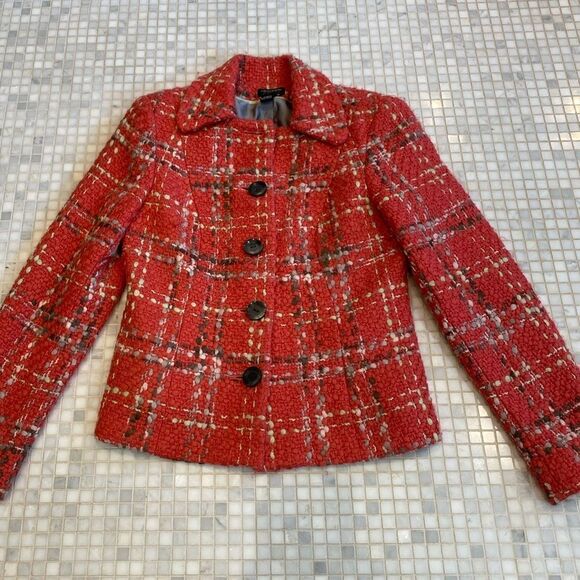 Retro 80s Pink Boucle Power Jacket - Picture 2 of 13